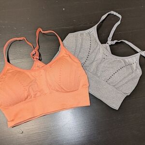 Small Profit Sports Bras Grey And Coral